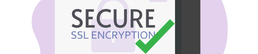 Schloss vor dem Secure SSL Encryption steht