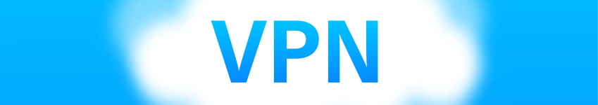 VPN in blau auf weißem Hintergrund